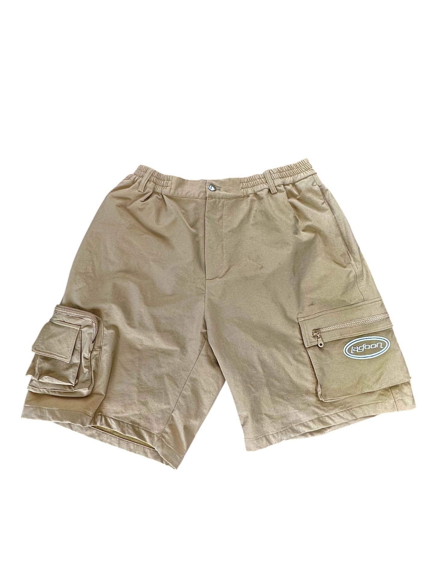 Beige Cargo Shorts