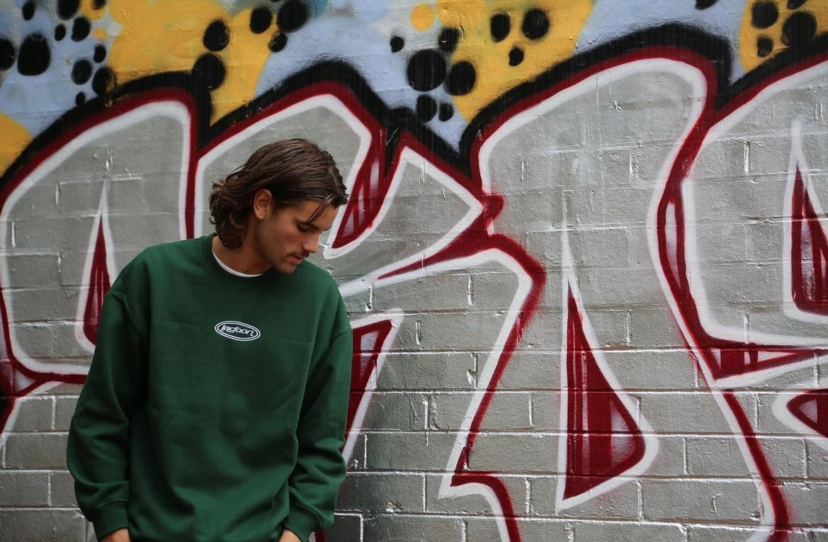 GREEN CREW NECK